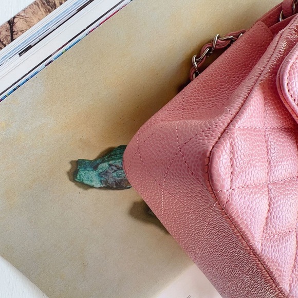 Chanel Caviar Quilted Medium Double Flap Pink Bag - Picture 5 of 10